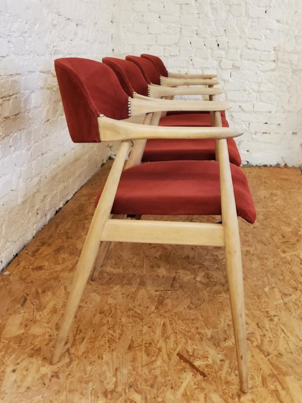 Chaises Accoudoirs Mid-Century en Bois Massif – Casala Allemagne 1960 - 720€